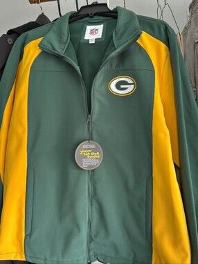 NFL Green Bay Packers Green and Yellow Soft Shell Jacket BRAND NEW WITH TAGS XXL